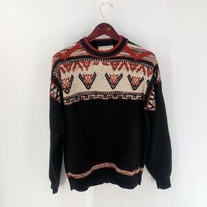 Vintage Jantzen 90s USA Native Pattern‎ Knit Pullover Sweater Multicolor Size M